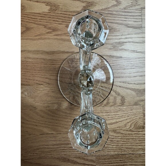Tiffin Glass Double Candlestick Candelabra Art Deco Like In Vampires Diaries‎ - Picture 4 of 6